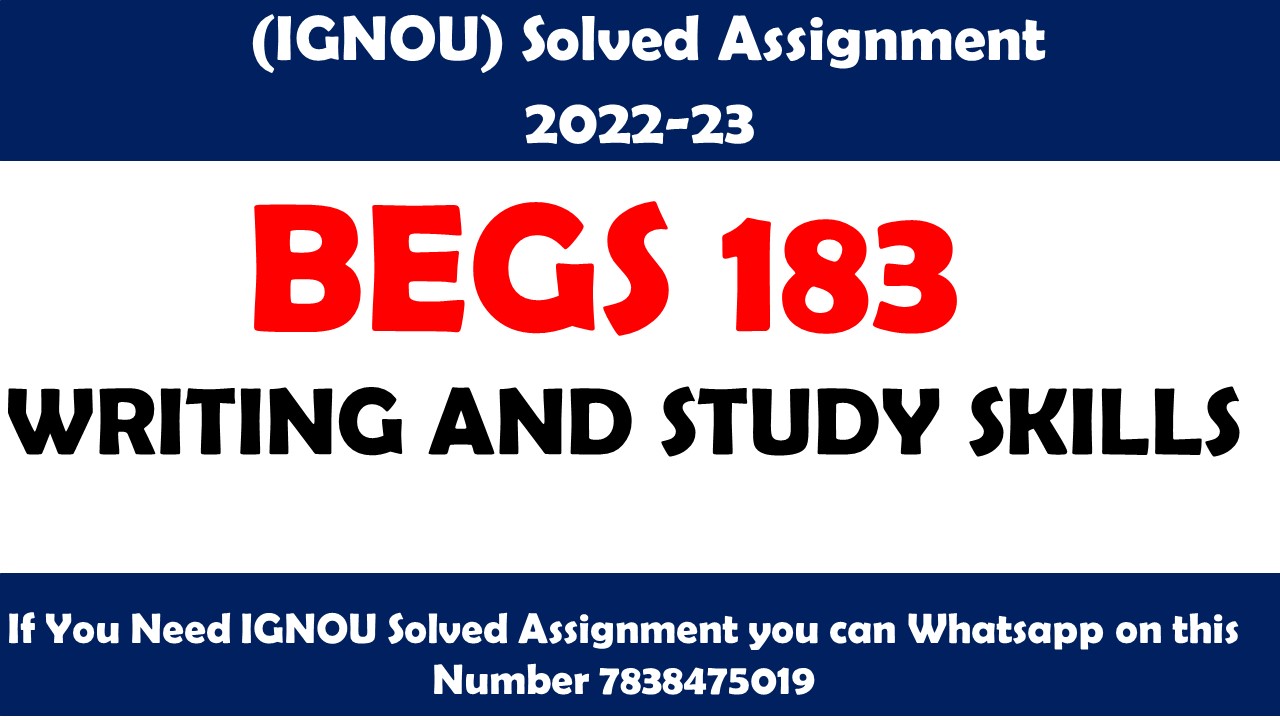 begs 183 solved assignment 2022 23